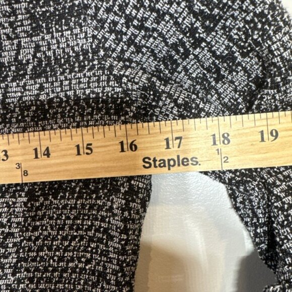 CALVIN KLEIN Gray 3/4 Bell Sleeve Houndstooth Dress Knee Length Women Size 2 - Picture 7 of 7